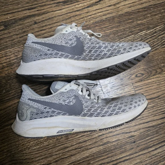 NIKE Air Zoom Pegasus 35  Gray Nylon Running Sneakers Shoes Size 7.5 - Picture 4 of 6